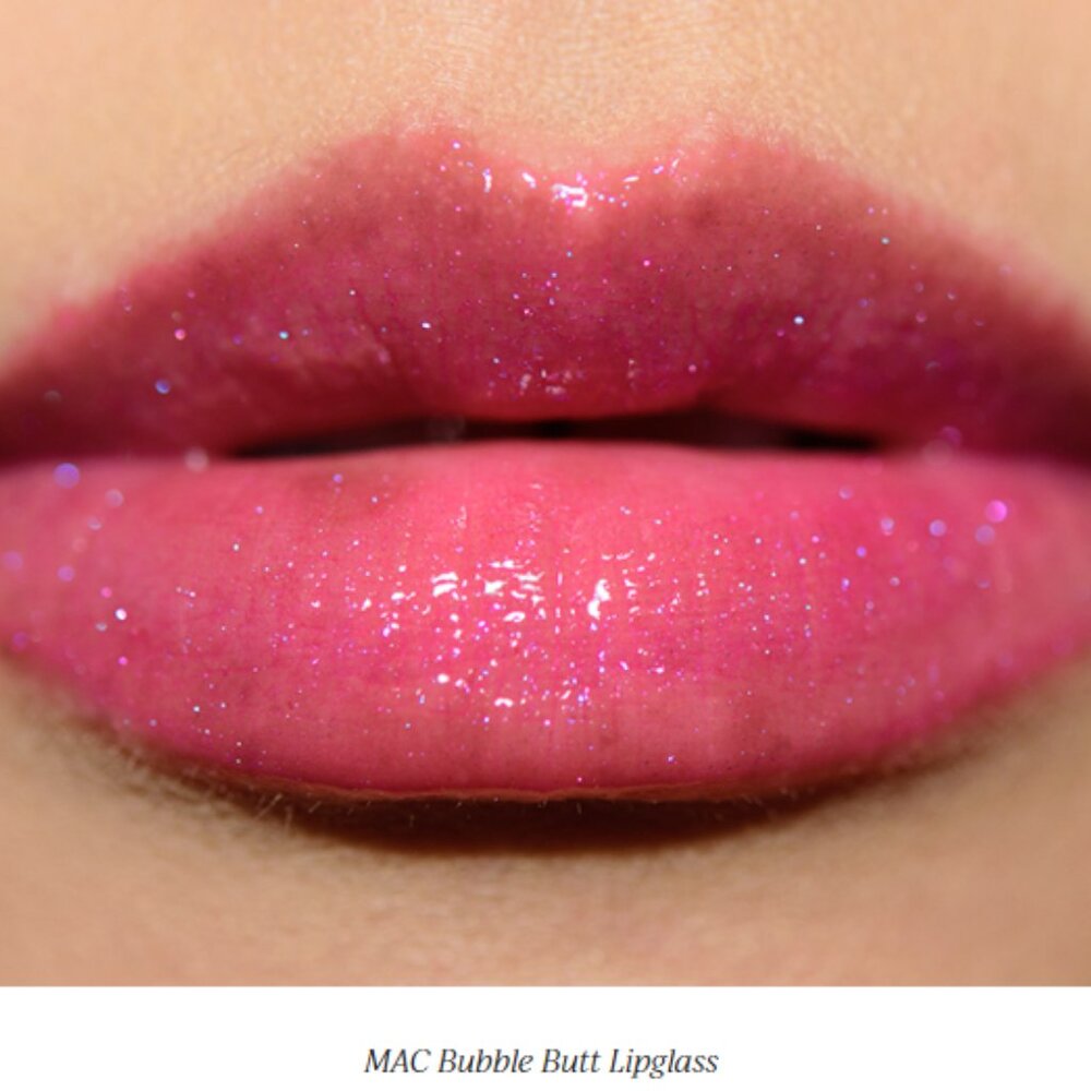 LIMITED EDITION MAC Bubble Butt Lipglass 0.17 fl. oz in Sparkling Pink colorful